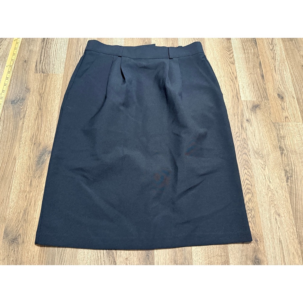 Counterparts Skirt Women Size 14 Black Pencil Knee Length Elastic Waist Career